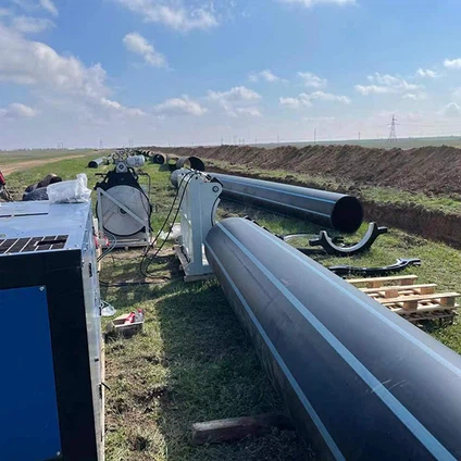 Butt fusion 800-1000mm HDPE pipe for field construction project Butt fusion 800-1000mm HDPE pipe for field construction project
